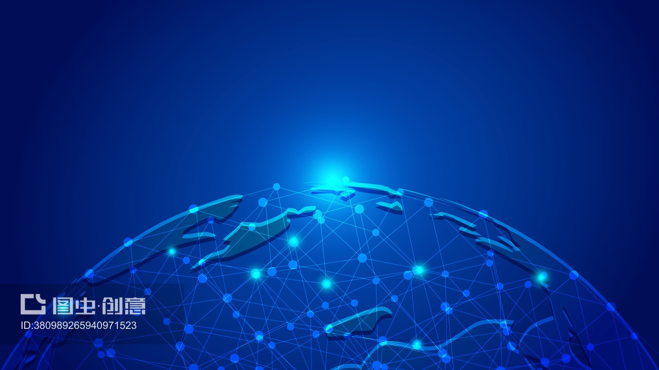 點(diǎn)線鏈接、科技地球構(gòu)圖世界大數(shù)據(jù)網(wǎng)絡(luò)科技