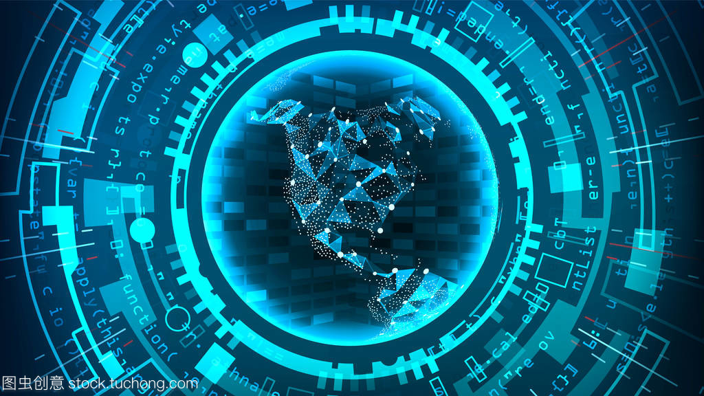 未來科技連接結(jié)構(gòu)。矢量抽象背景。藍(lán)色的電子網(wǎng)絡(luò)。數(shù)字系統(tǒng)設(shè)計